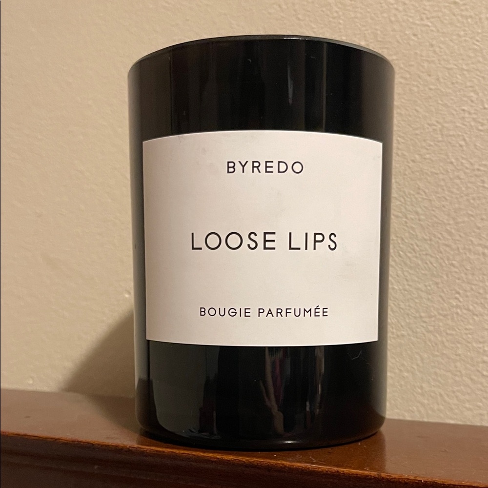 Byredo Loose Lips EMPTY Glass Candle Vessel Holder & Bougie Display Box Set